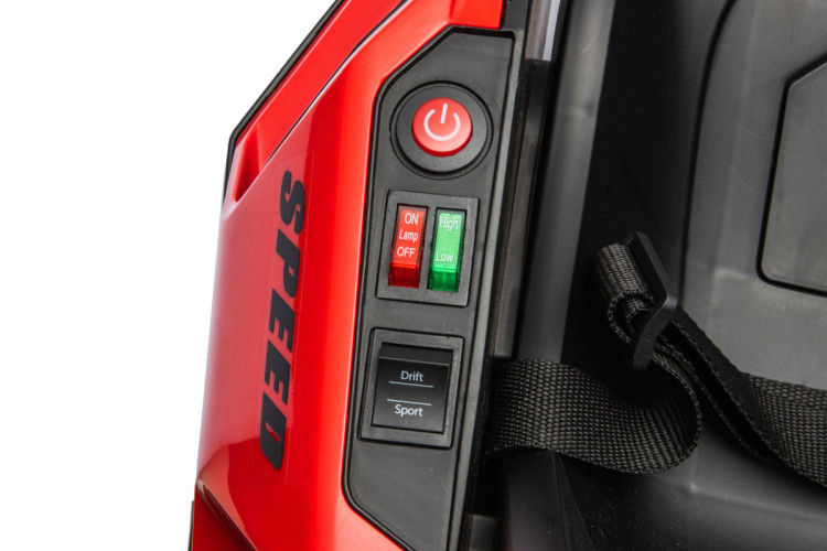 Детский электромобиль дрифт картинг (красный, 12 км/ч, 24V) - AHL007-RED