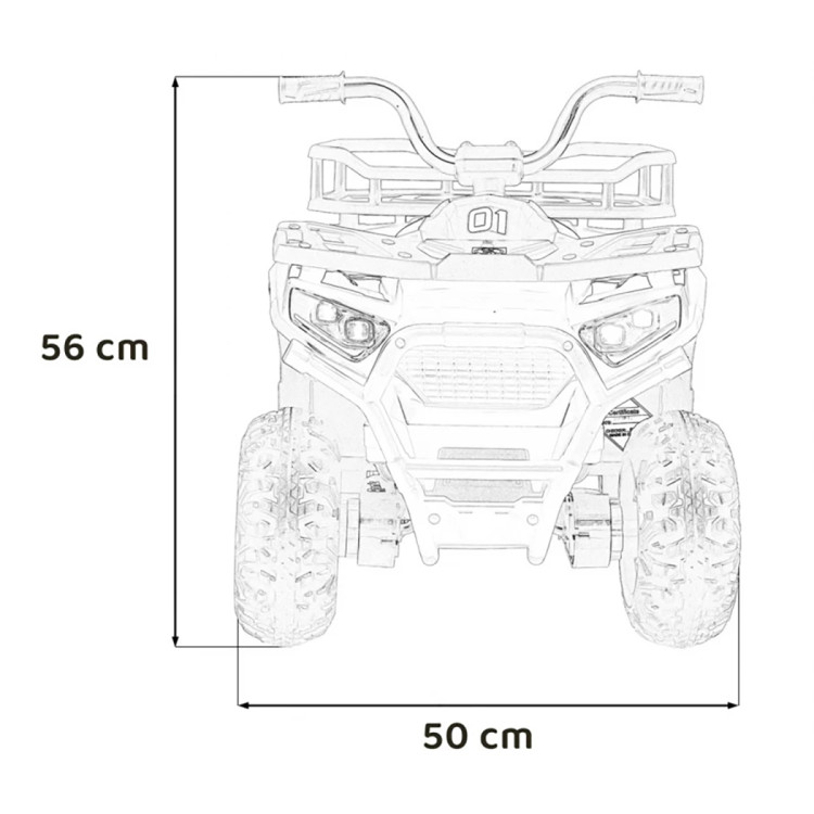 Детский электромобиль квадроцикл X-Robust (белый, 24V, 4WD, пульт, EVA) - XMX651-24V-4WD-WHITE