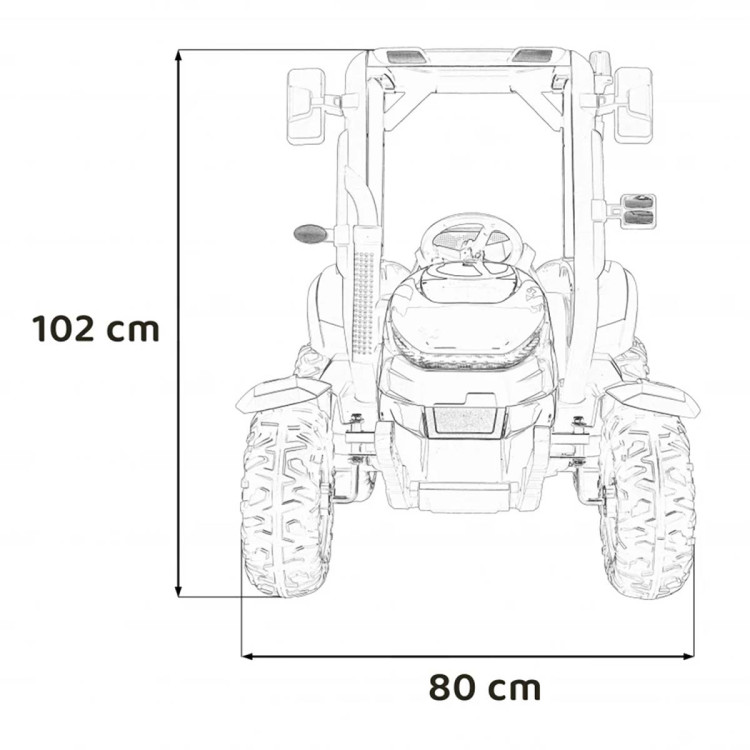 Детский электромобиль трактор с прицепом (синий, EVA, 4WD, пульт, 24V) - BLT-206C-4WD-24V-BLUE