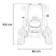 Детский электромобиль трактор с прицепом (синий, EVA, 4WD, пульт, 24V) - BLT-206C-4WD-24V-BLUE