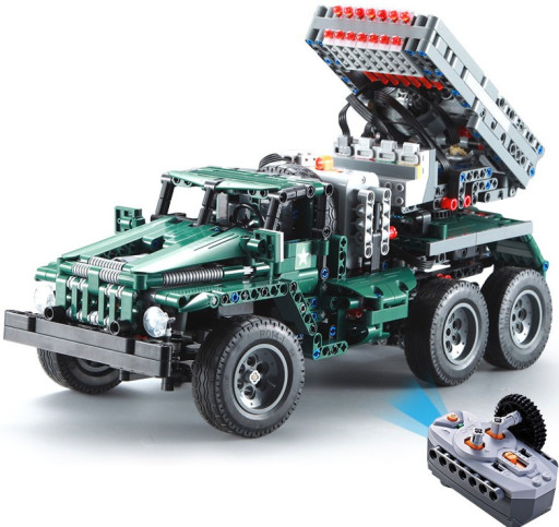 Конструктор Double E Cada Technics, боевая машина &quot;Катюша&quot;, 1369 деталей, пульт управления - C61002W