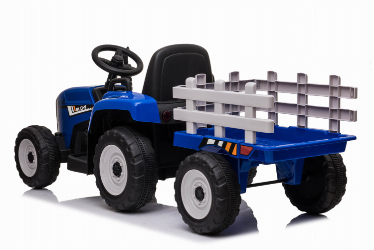 Детский электромобиль XMX трактор с прицепом (синий, EVA, пульт, 12V) - XMX611-BLUE