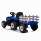 Детский электромобиль XMX трактор с прицепом (синий, EVA, пульт, 12V) - XMX611-BLUE