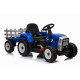 Детский электромобиль XMX трактор с прицепом (синий, EVA, пульт, 12V) - XMX611-BLUE