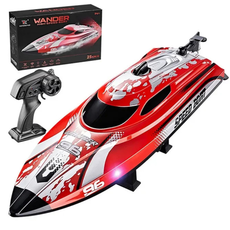 Радиоуправляемый катер Wander (30 см, LED, 25 км/ч) - HJ820-RED