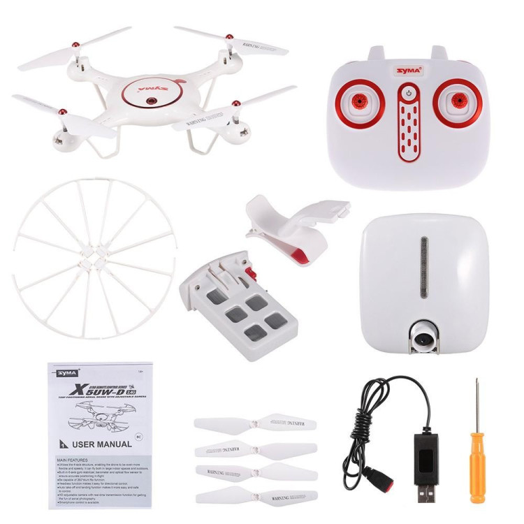 Радиоуправляемый квадрокоптер Syma X5UW-D с HD FPV Wi-Fi камерой, оптическим сенсором 2.4G - X5UW-D