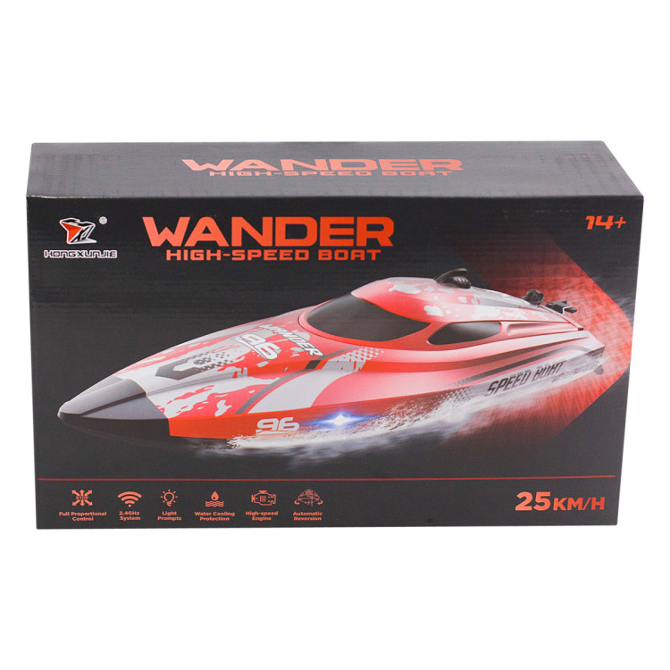 Радиоуправляемый катер Wander (30 см, LED, 25 км/ч) - HJ820-WHITE