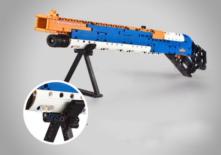 Конструктор Double E Cada Technics, дробовик M1887, 506 деталей, стреляет пульками - C81004W