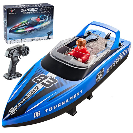 Радиоуправляемый катер яхта (15 км/ч, 25 см, 2 часа игры) - HJ821-BLUE