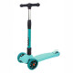 Самокат Maxiscoo Junior Delux Трехколесный Складной со Светящимися Колесами, Мятный - MSC-J091805D