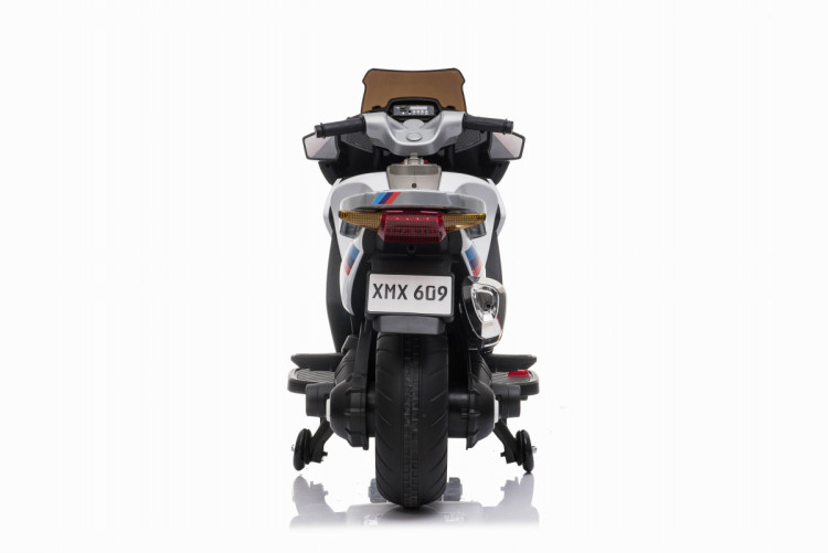 Детский электромотоцикл XMX (белый, EVA, с ручкой газа, 12V) - XMX609-WHITE