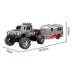 Радиоуправляемый металлический минитрак с прицепом 1:64 - HG4-80-GREY