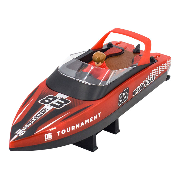 Радиоуправляемый катер яхта (15 км/ч, 25 см, 2 часа игры) - HJ821-RED