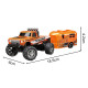 Радиоуправляемый металлический минитрак с прицепом 1:64 - HG4-80-ORANGE