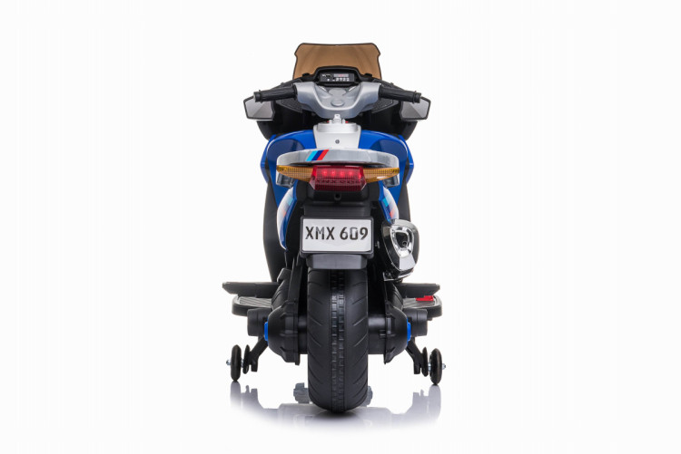 Детский электромотоцикл XMX (синий, EVA, с ручкой газа, 12V) - XMX609-BLUE