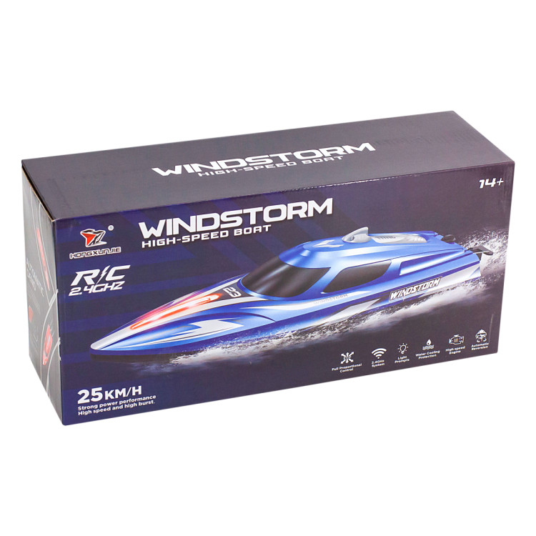 Радиоуправляемый катер WindStrom (36 см, 25 км/ч)- HJ823-BLUE