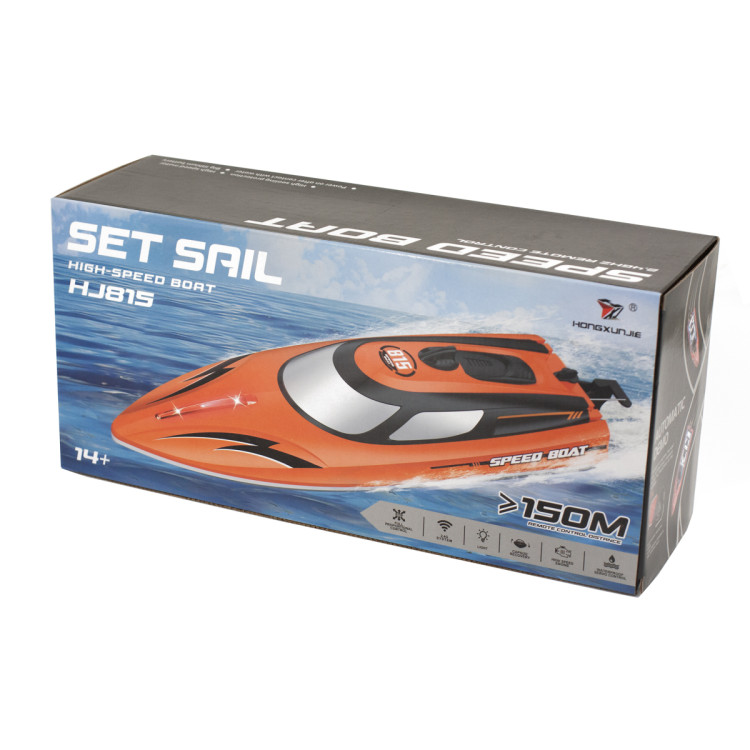 Радиоуправляемый катер SET SAIL (36 см, 25 км/ч) - HJ815-ORANGE