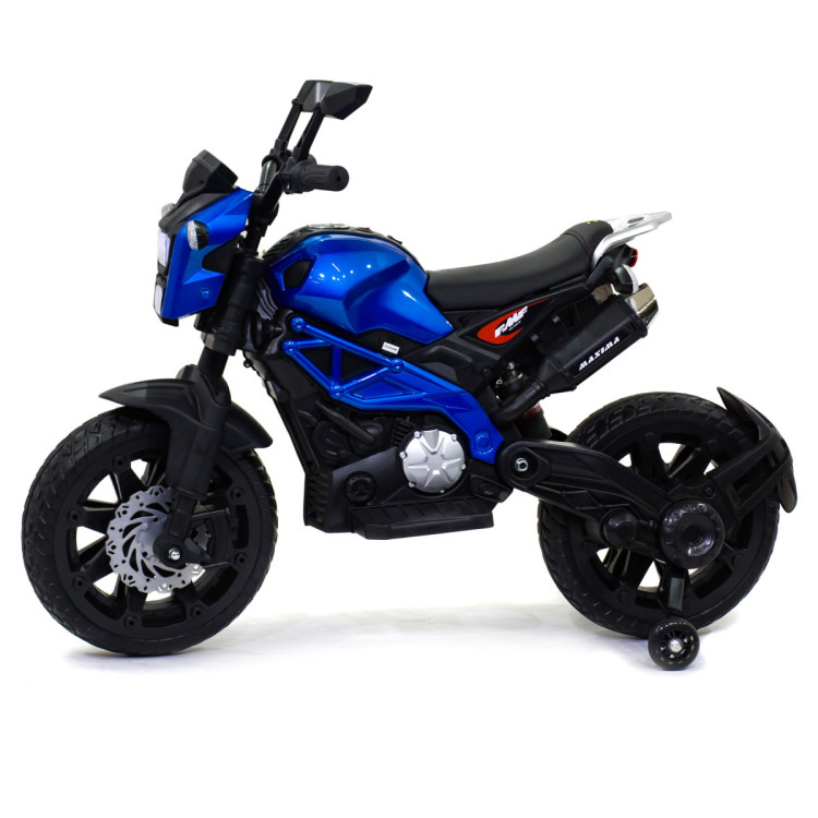 Детский электромотоцикл Harley Davidson (12V, EVA, ручка газа) - DLS01-SP-BLUE