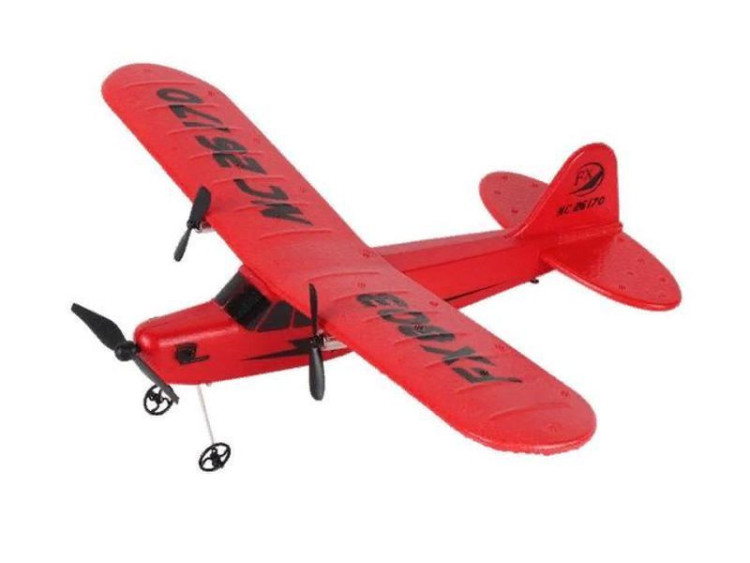 Радиоуправляемый самолет Piper Cub J3 для начинающих 2.4G - FX803-RED