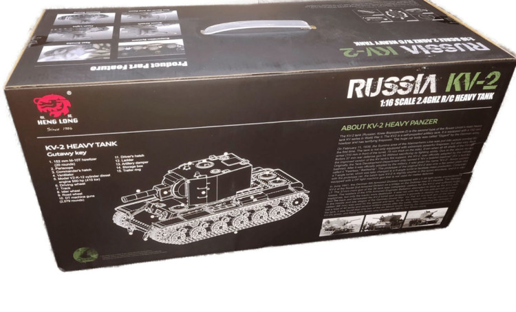 Радиоуправляемый танк Heng Long KV-2 (Россия) MS version V7.0 масштаб 1:16 - 3949-1UpgA V7.0