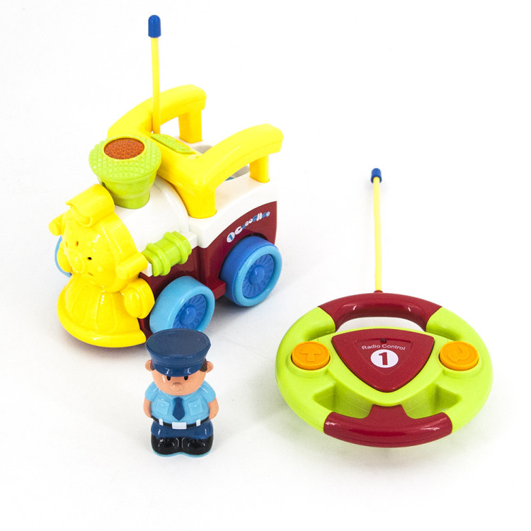 Детский желтый радиоуправляемый паровоз - 6605