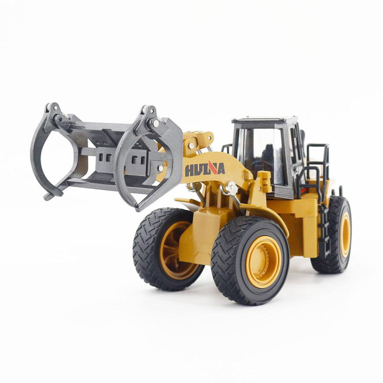 Металлический фронтальный погрузчик бревен HUI NA TOYS масштаб 1:40 - HN1914
