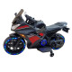 Детский электромотоцикл Kawasaki Ninja (12V, спидометр, ручка газа) - DLS07-BLACK-PLASTIC