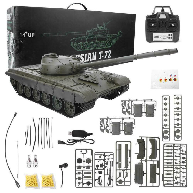 Радиоуправляемый танк Heng Long Т-72 V7.0 масштаб 1:16 RTR 2.4GHz - 3939-1 V7.0