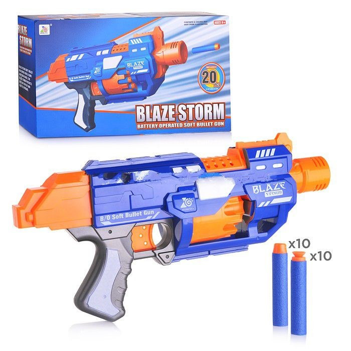 Пистолет BlazeStorm с мягкими пулями на батарейках - ZC7033