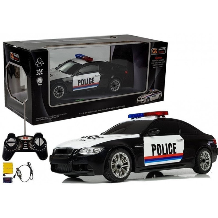 Радиоуправляемая машина GK Racer BMW M3 Coupe POLICE масштаб 1:18 - 866-1803PB-BLACK
