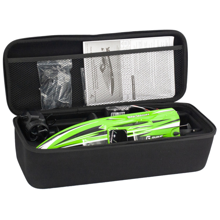 Радиоуправляемый катер Chasing Waves PRO с сумкой (41 см, 55 км/ч, Brushless) - HJ818PRO-GREEN-BAG