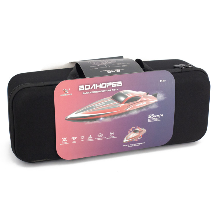 Радиоуправляемый катер Chasing Waves PRO с сумкой (41 см, 55 км/ч, Brushless) - HJ818PRO-GREEN-BAG