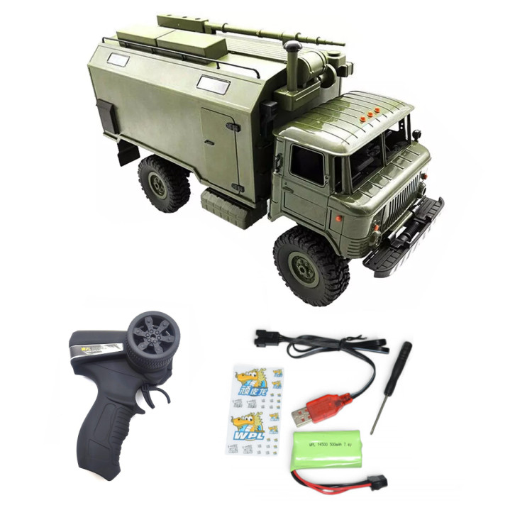 Радиоуправляемая грузовая машина WPL Газ 66 Зеленый 1:16 - WPLB-24-6