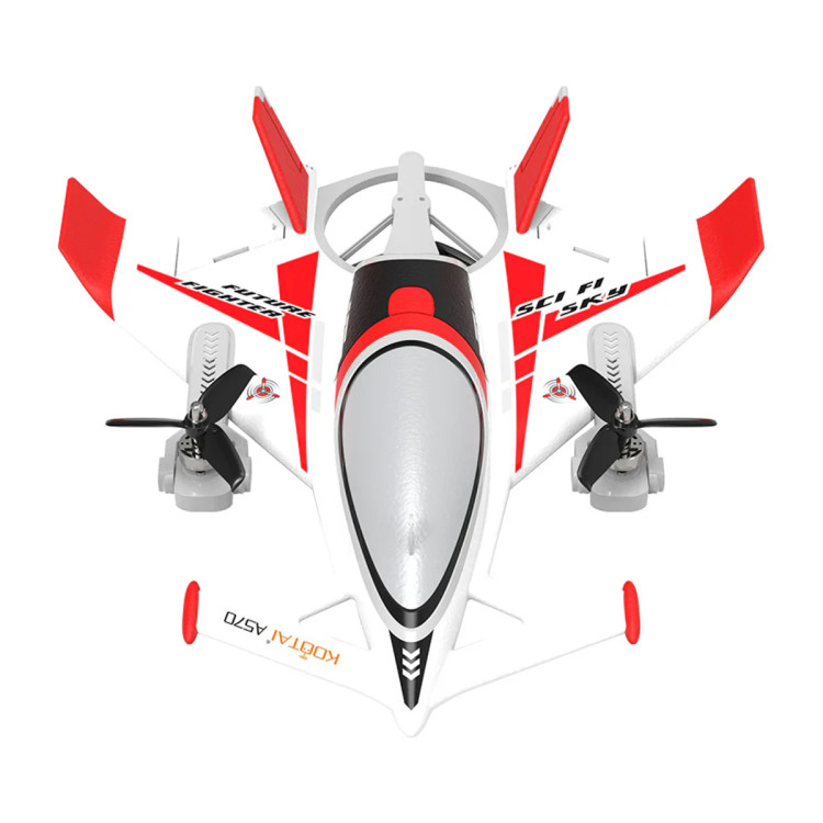 Радиоуправляемый самолет дрон SCI Fi Sky VTOL 3D6G 8ch - QIDI-570-RED