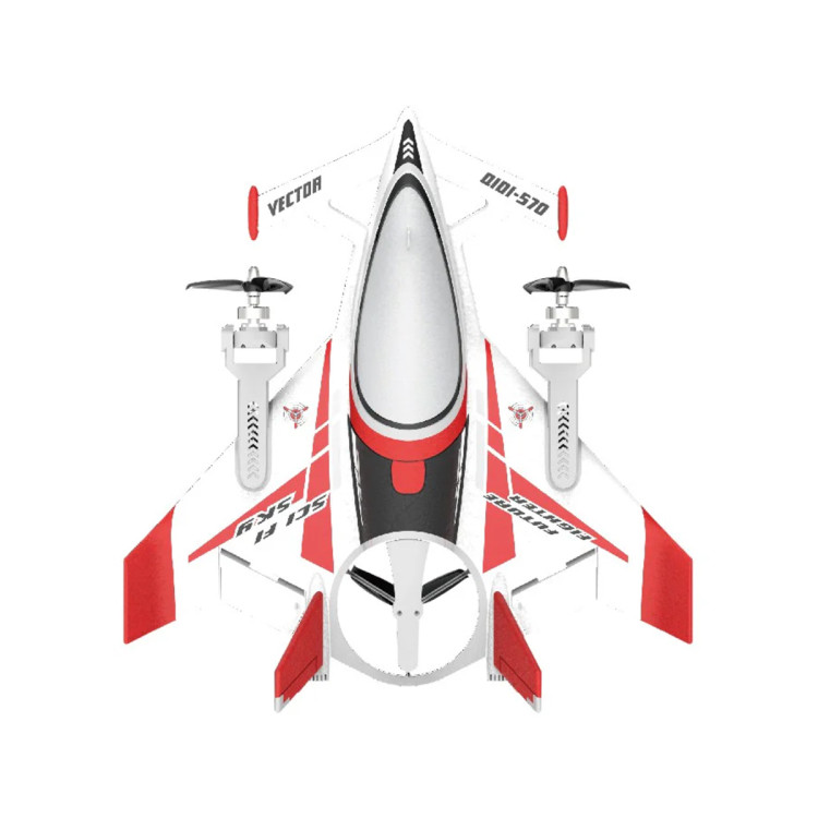 Радиоуправляемый самолет дрон SCI Fi Sky VTOL 3D6G 8ch - QIDI-570-RED