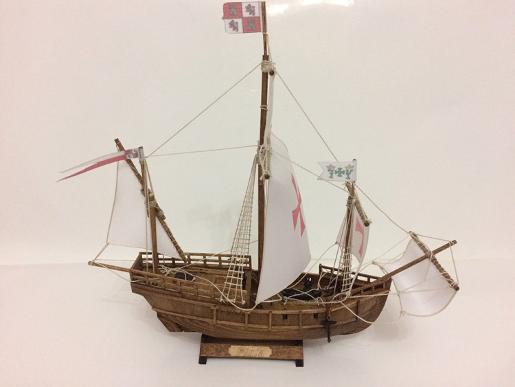 Конструктор из дерева корабль КАРАВЕЛЛА Pinta с инструментами - K10N