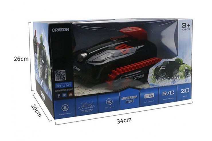 Радиоуправляемый гусеничный вездеход-амфибия Crazon - CR-18SL02B-RED