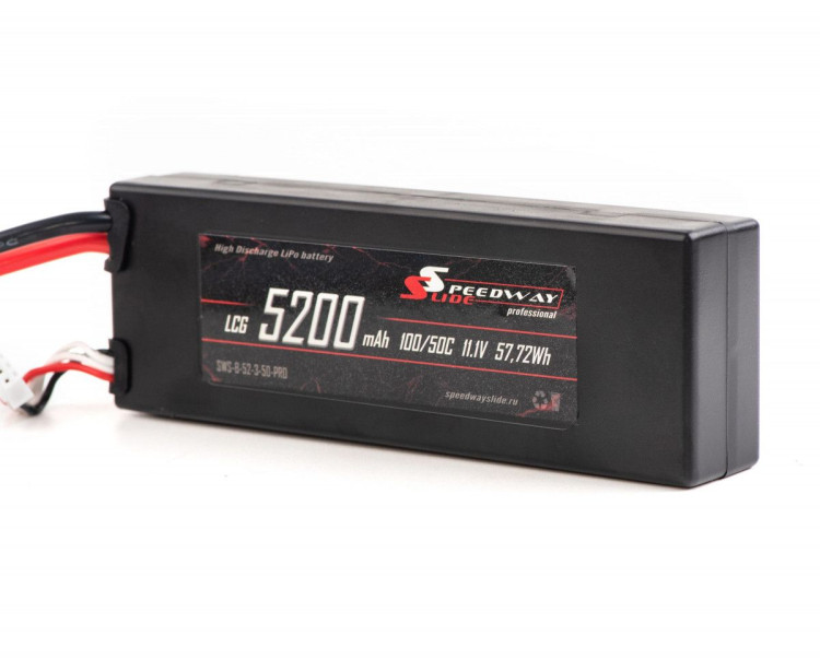 Аккумулятор Speedway Slide Li-Po PRO LCG Series Hard case 3S 11.1v 5200mAh 50C XT60