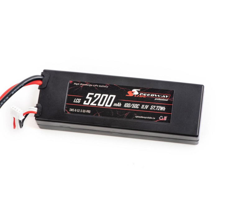 Аккумулятор Speedway Slide Li-Po PRO LCG Series Hard case 3S 11.1v 5200mAh 50C XT60