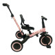 Детский беговел-велосипед 4в1 с родительской ручкой, розовый с рисунком - TR007-PINK-PAINT