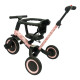 Детский беговел-велосипед 6в1 с родительской ручкой, розовый с рисунком - TR008-PINK-PAINT