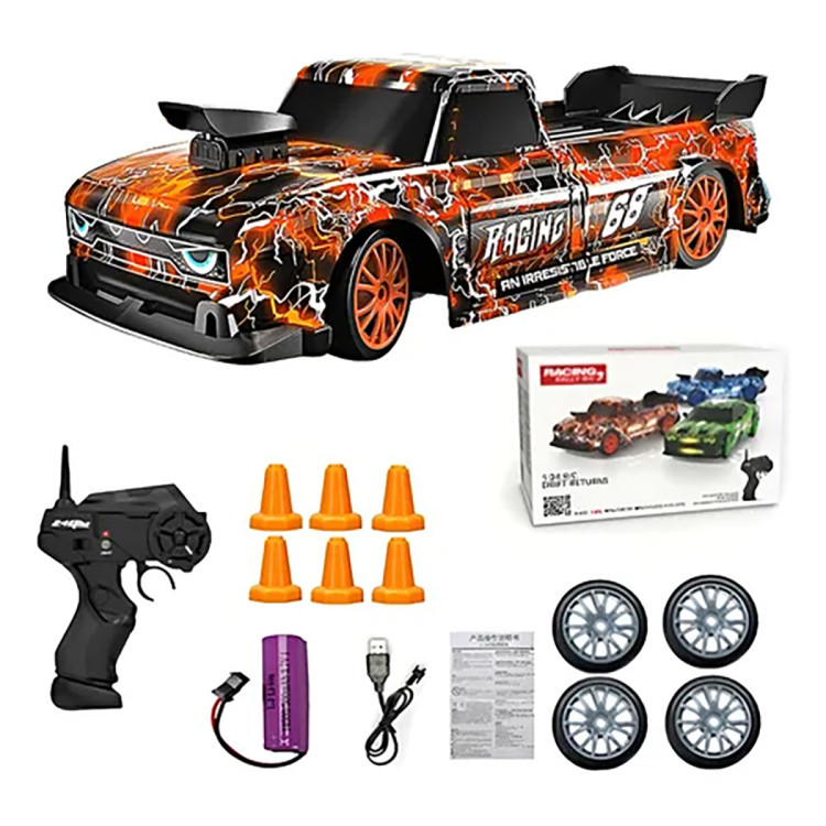 Радиоуправляемая машина для дрифта Ford F150 (19 см, 15 км/ч, сменные колеса, фишки) - SC24A21