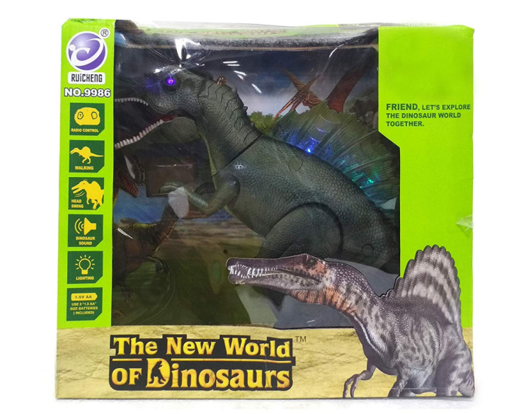 Радиоуправляемый динозавр - Спинозавр (31 см, коричневый, свет, звук) - RUI-9986-BROWN