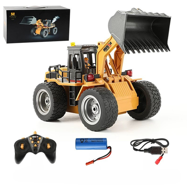 Радиоуправляемый погрузчик бульдозер с паром HUINA 1:18 - HN1532