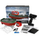 Радиоуправляемый буксир Tugboat зеленый 2.4G 1:72 - HL-3800-G