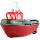 Радиоуправляемый буксир Tugboat зеленый 2.4G 1:72 - HL-3800-G