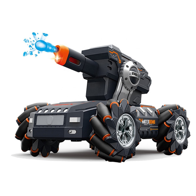 Радиоуправляемый дрифт танк-робот  (пульт + часы, стреляет гелевыми пулями) - QR2076-ORANGE