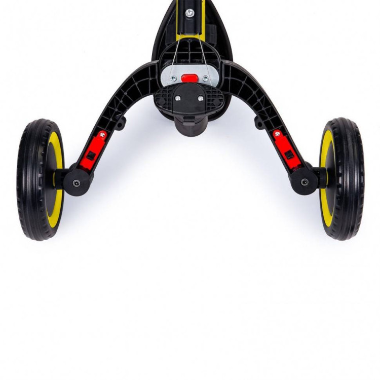 Детский беговел-велосипед 8в1 с крышей и ручкой, желтый - TR008C-YELLOW