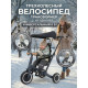 Детский беговел-велосипед 8в1 с крышей и ручкой, темно-серый - TR008C-DARK-GREY