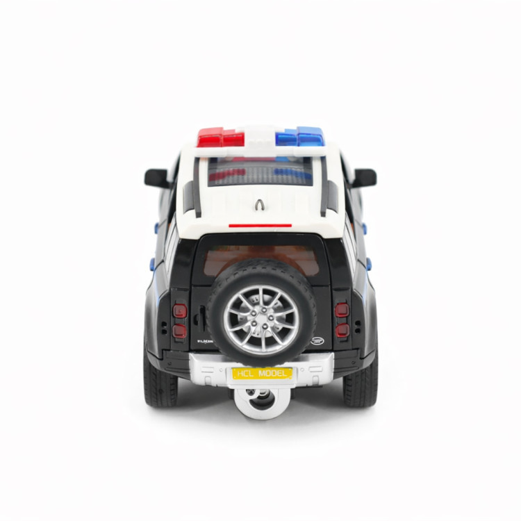 Радиоуправляемая металлическая полицейская машина Land Rover Defender 1:22 - HCL-3610-BLACK